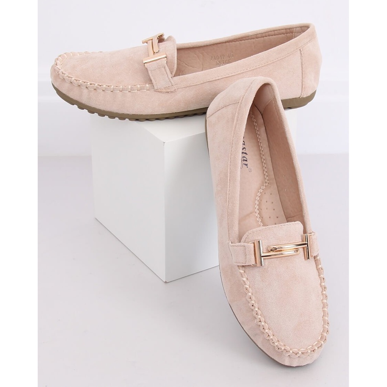 Beige Mokassins für Damen ZA01P Beige 2