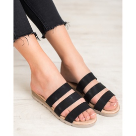 Schwarze VINCEZA Hausschuhe 2