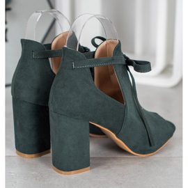 Gebundene VINCEZA Stiefel mit offener Spitze grün 2