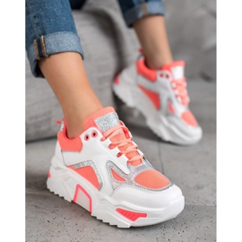 Seastar Modische Sneaker mit Glitzer weiß orange 2