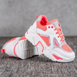 Seastar Modische Sneaker mit Glitzer weiß orange 1