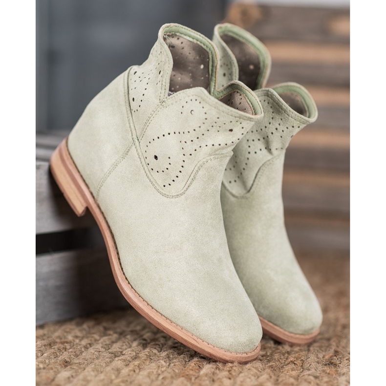 Seastar Stiefel mit durchbrochenem Muster grün 1