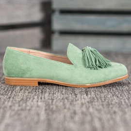 Seastar Wildlederschuhe mit Fransen grün 2