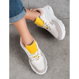 SHELOVET Lässige Sneakers aus Öko-Leder weiß mehrfarbig 2