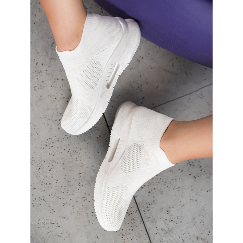 SHELOVET Slip-On-Schuhe aus Textil weiß 1