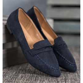 Best Shoes Wildleder-Loafer in Spitz navy blau blau 1