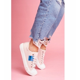 Rosa durchbrochene Sneakers für Damen Big StarFF274033 1