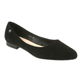 Schwarze Wildlederballerinas Sergio Leone BL611 1