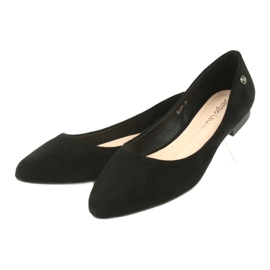 Schwarze Wildlederballerinas Sergio Leone BL611 3