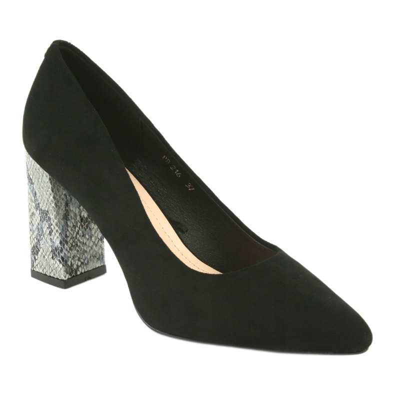 Schwarze Wildlederpumps Sergio Leone 216 grau 1