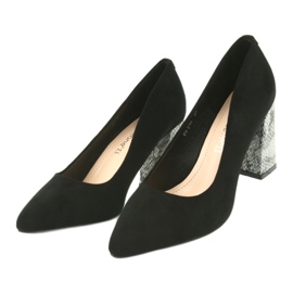 Schwarze Wildlederpumps Sergio Leone 216 grau 3