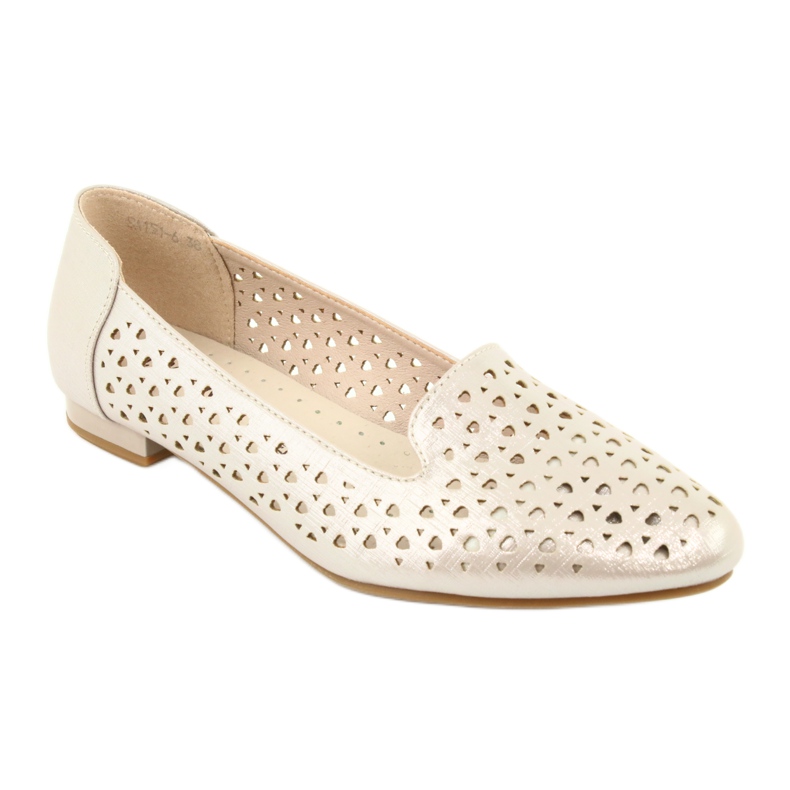 M.Daszyński Lords goldene Ballerinas Daszyński SA151 braun grau 1