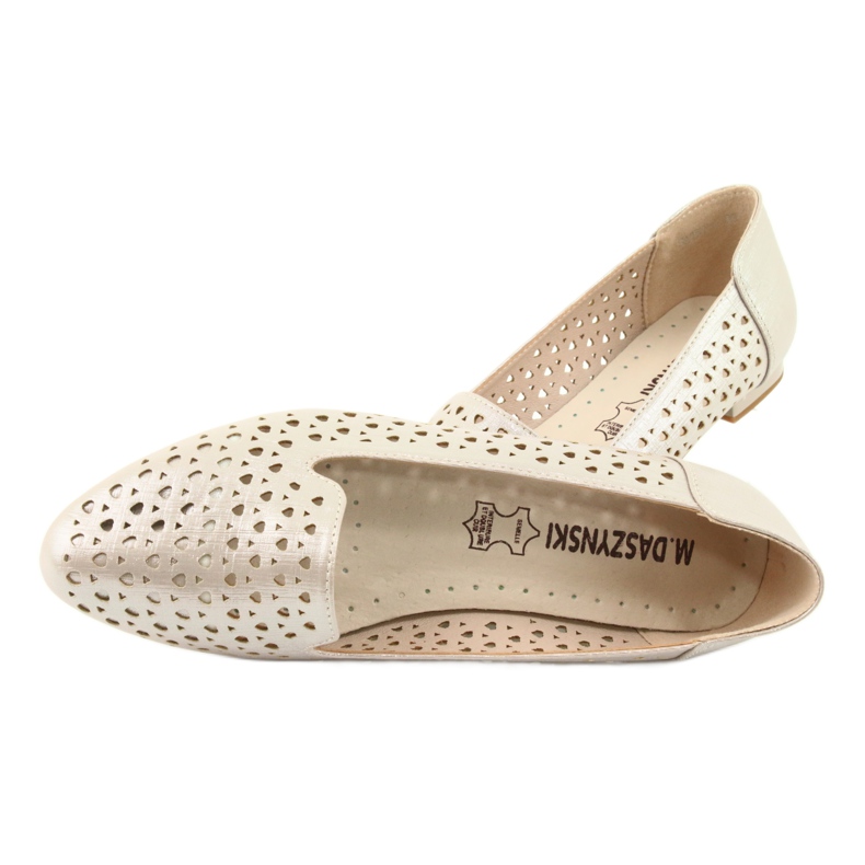 M.Daszyński Lords goldene Ballerinas Daszyński SA151 braun grau 5