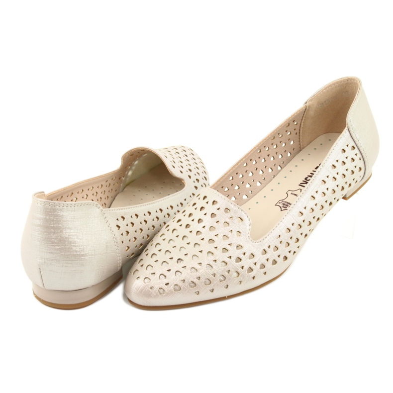 M.Daszyński Lords goldene Ballerinas Daszyński SA151 braun grau 4