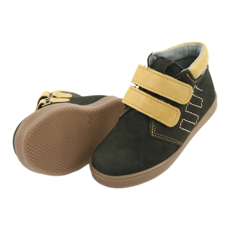 Lederstiefel mit Klettverschluss Mazurek 1341 schwarz mehrfarbig gelb 5