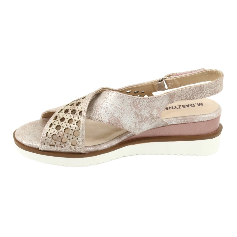 M.Daszyński Sandalen in Metallic-Rosa Daszyński 1838 grau 2