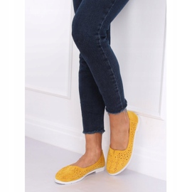 Honig durchbrochene Ballerinas ZA02P Gelb 2