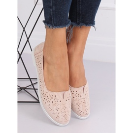 Beige durchbrochene Ballerinas ZA02P Beige 1