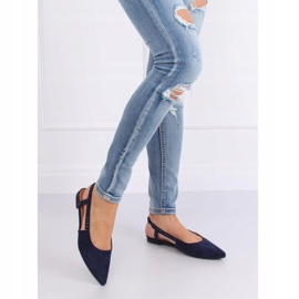 Ballerinas mit offenen Absätzen marineblau YJ335 Blau 1
