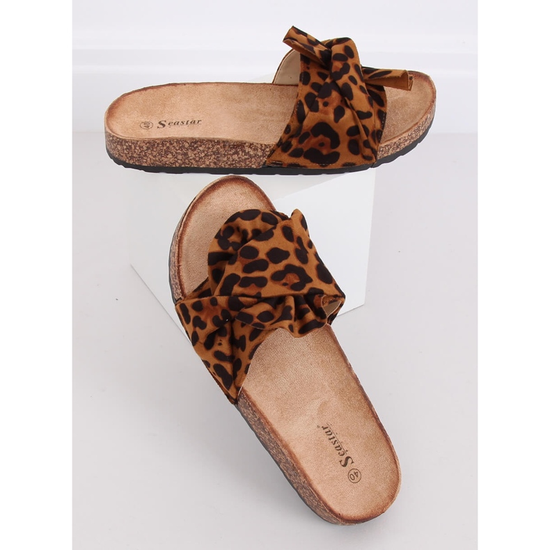 Kork Hausschuhe Leopardenmuster CK115P Leopard braun 2
