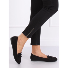 Schwarze Damen-Loafer 9F127 Schwarz 2