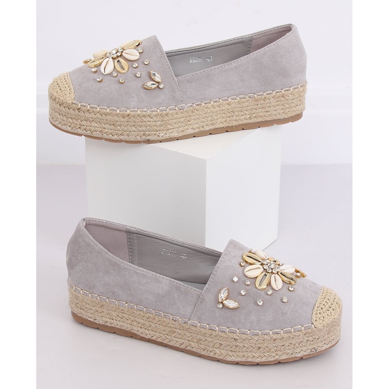 Graue Espadrilles für Damen JH96P Grau 1