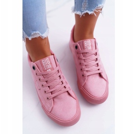 Big Star BigStarEE274047 rosa Wildleder-Sneaker für Damen 2