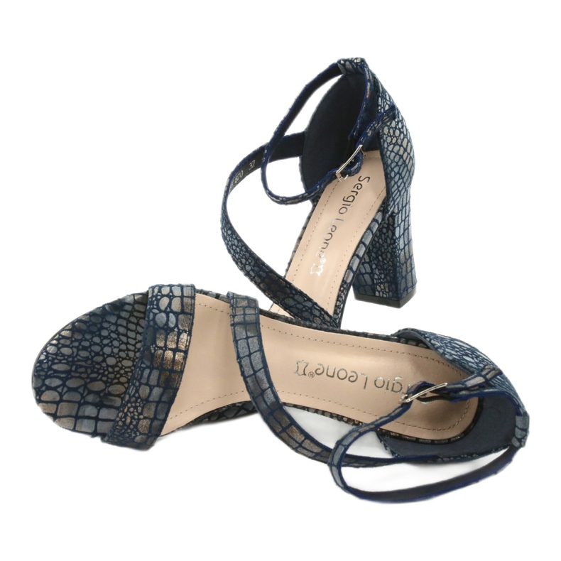 Gladiatorensandalen Sergio Leone SK870 marineblau 6
