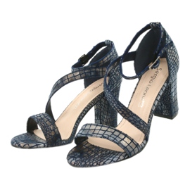 Gladiatorensandalen Sergio Leone SK870 marineblau 4