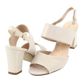 Sergio Leone Frauen Perle Beige Sandalen SK778 auf dem Posten 4