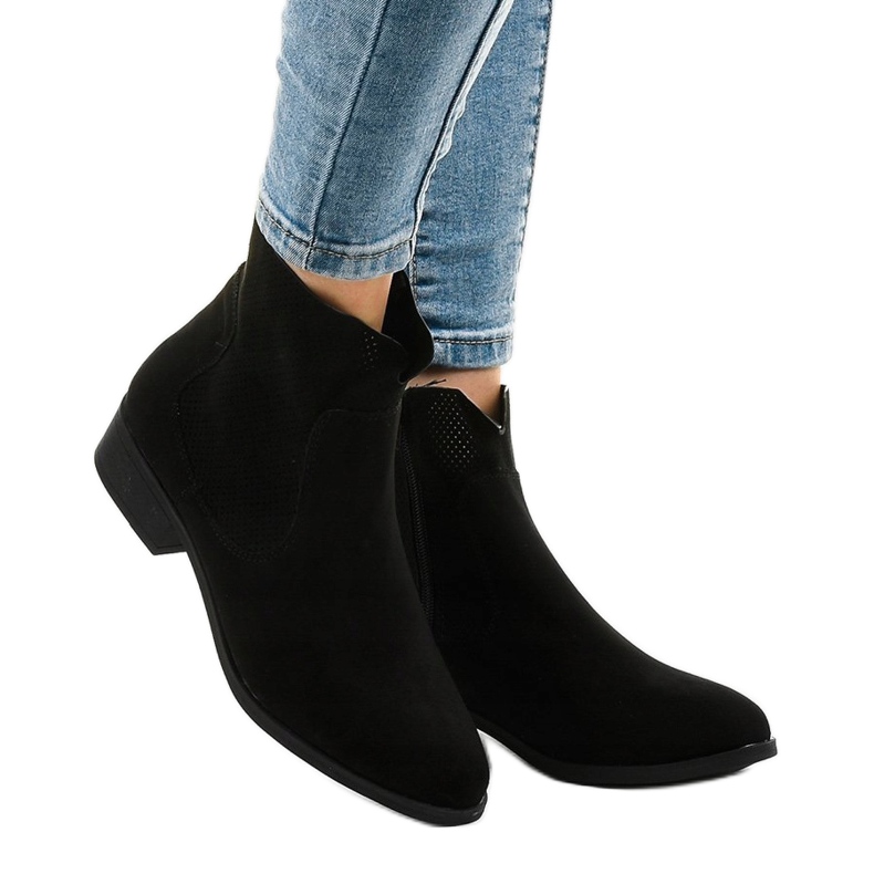 22M schwarze Cowboystiefel 1