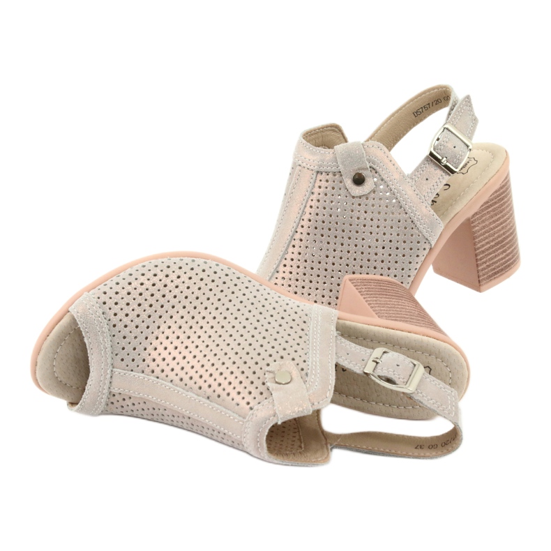 Sandalen mit Lochmuster beige / gold Filippo DS757 golden 5