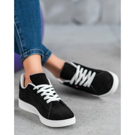 SHELOVET Bequeme Schuhe aus Öko-Leder schwarz 2