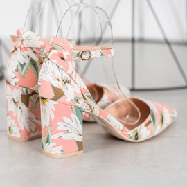 Seastar Pumps mit Blumen rosa mehrfarbig 2