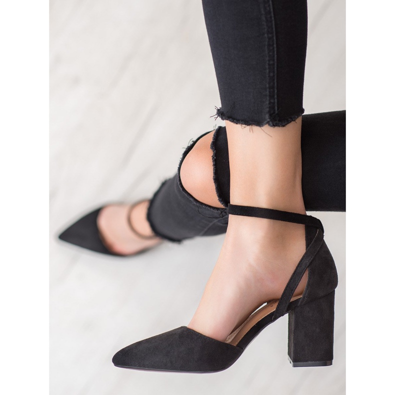 Seastar Stylische Wildleder Pumps schwarz 1