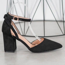 Seastar Stylische Wildleder Pumps schwarz 2