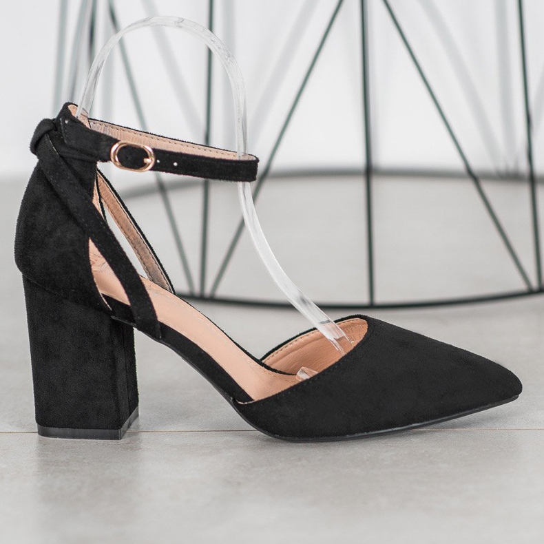 Seastar Stylische Wildleder Pumps schwarz 2