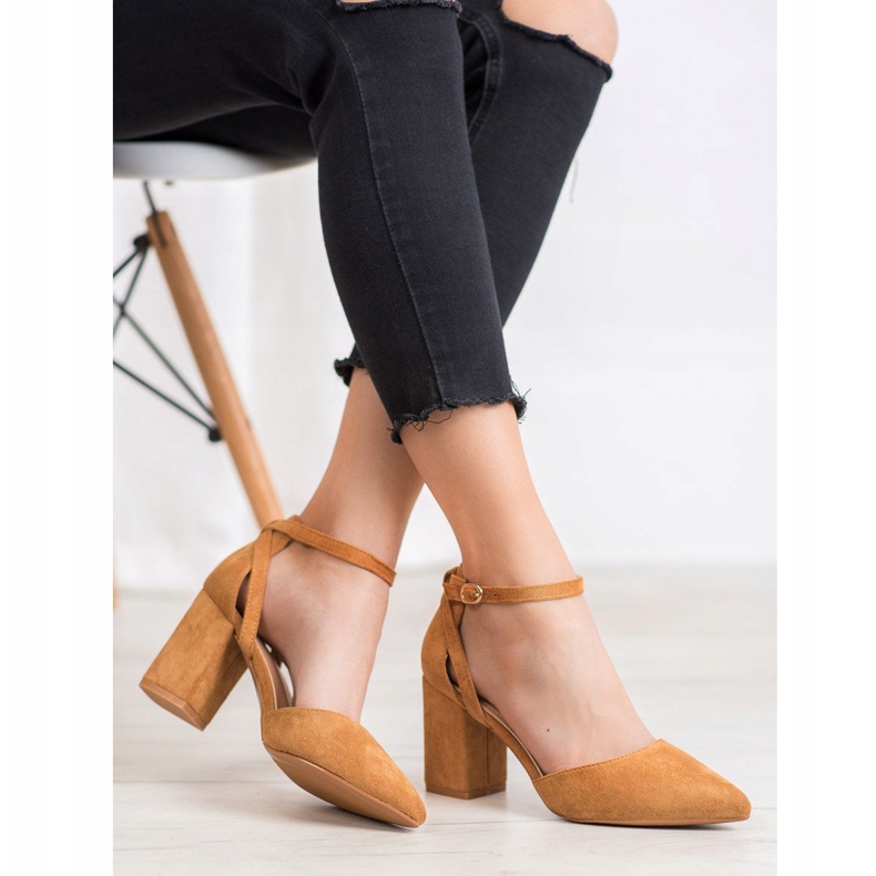 Seastar Stylische Wildleder Pumps beige 1