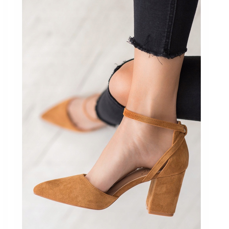 Seastar Stylische Wildleder Pumps beige 2