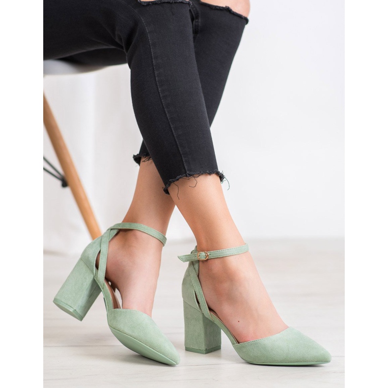 Seastar Stylische Wildleder Pumps grün 1