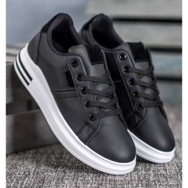 SHELOVET Modische schwarze Sportschuhe 1