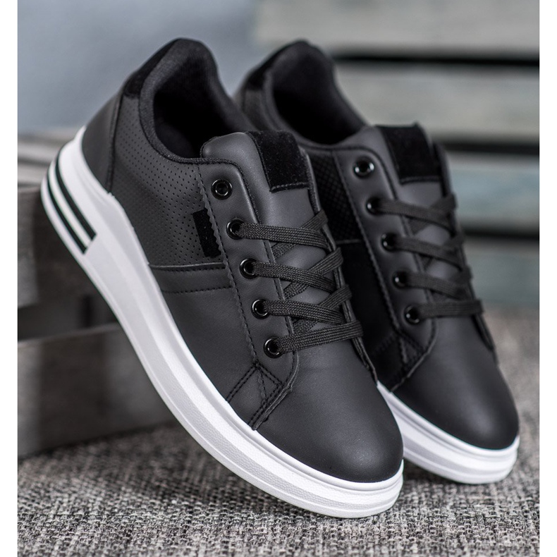 SHELOVET Modische schwarze Sportschuhe 1