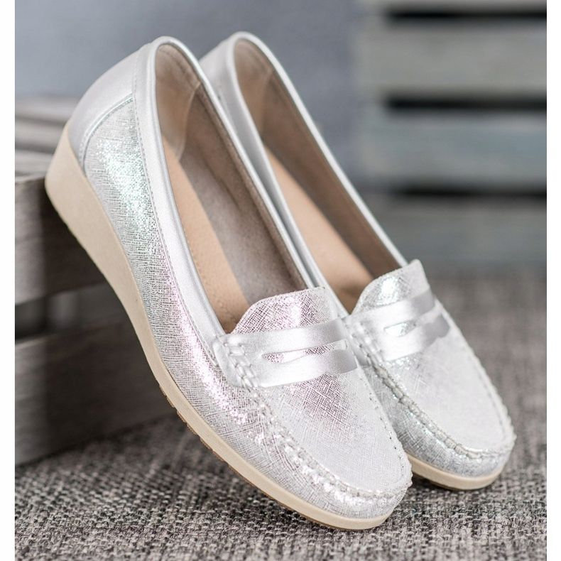 Comer Stylische Loafer auf der Plattform grau 2