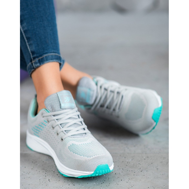 Ax Boxing Bequeme durchbrochene Sportschuhe grau grün 2