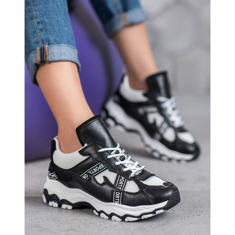 RTX WALK Modische Sport-Turnschuhe schwarz 1