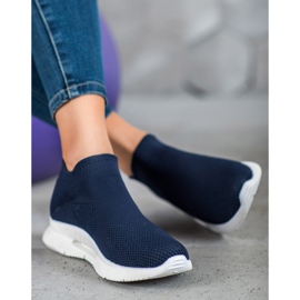 SHELOVET Slip-On-Schuhe aus Textil blau 2
