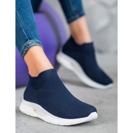 SHELOVET Slip-On-Schuhe aus Textil blau 1