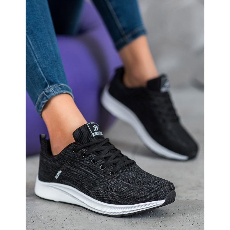 Ax Boxing Bequeme durchbrochene Sportschuhe schwarz 1