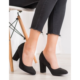 SHELOVET Klassische Pumps auf einer Säule schwarz 1