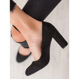 SHELOVET Klassische Pumps auf einer Säule schwarz 2